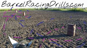 Do several barrel racing drills with this one setup.  http://BarrelRacingDrills.com