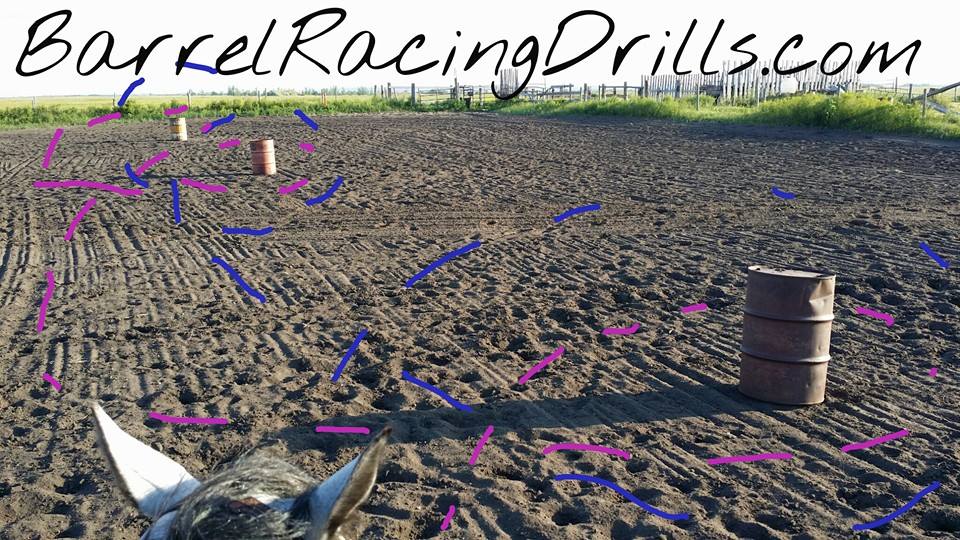 Do several barrel racing drills with this one setup. http://BarrelRacingDrills.com